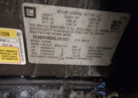 2016 Buick Enclave Convenience из США, поврежденный, VIN 5GAKRAKD8GJ261807